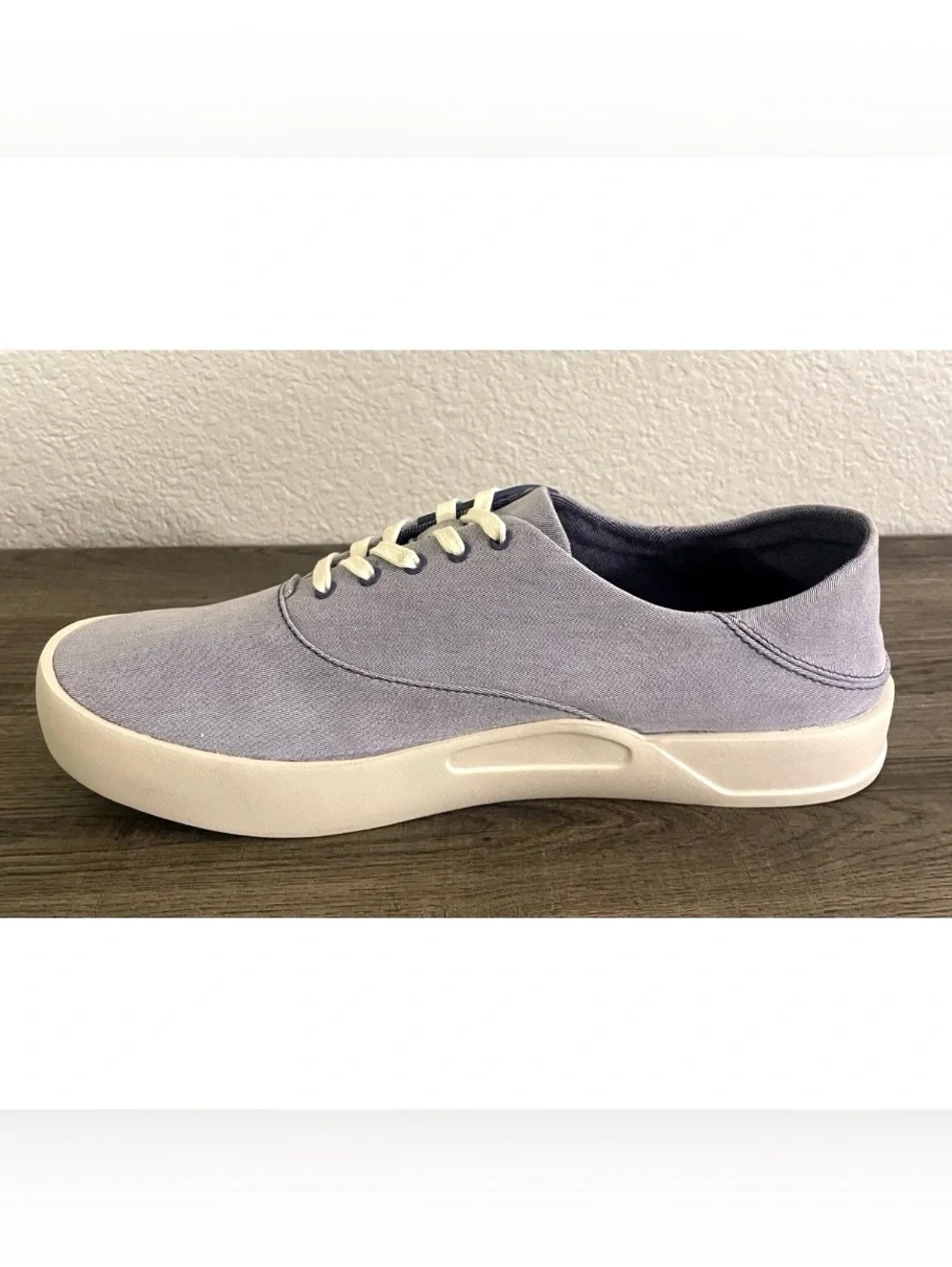 Olukai Tradewind Mens 10 Canvas Navy Denim Sneakers Hawaii Beach Comfort Shoes